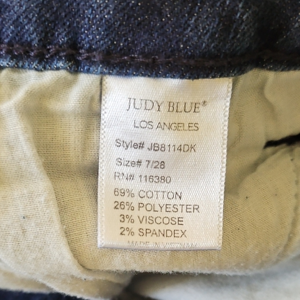 Judy Blue Slightly Distressed Straight Leg Jeans- Size 7/28 - Picture 8 of 8
